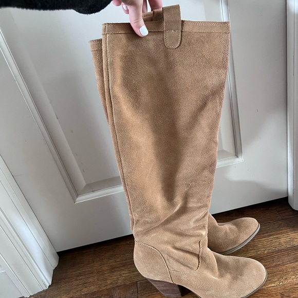 Genuine Suede Knee High Boots - Picture 2 of 7